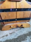 Vintage Folk Art Shoeshine Box Handmade Antique Wooden Primitive Americana