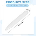 10pcs Plastic Collar Stays  2 4 Inch Length Dress Shirt Collar Inserts  White
