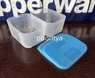 Tupperware Freezer Mates Rectangular Container 700ml Set Of 2 Sheer Blue New