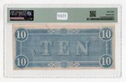 1864  10 T-68 Confederate States Of America Note - Pmg 58