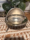 Vintage Folgate Epns Caviar Butter Dish Made In England Roll Top Silver Plated