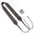 Grey Adjustable Camera Shoulder Neck Strap Cotton Leather Belt For Dslr Camera A