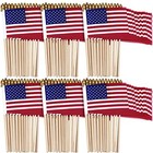 150 Pieces Small American Flags On Stick 5  X 8  Usa Flags Bulk Mini Handheld 