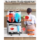 Uimoso 15lx2 Commercial Slushy Machine Frozen Drink Margarita Slushies Maker