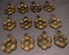 Great Lot  12  Antique Brass  Floral  Furniture Accents