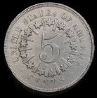 1866 Shield Nickel - With Rays Au  details  Svn