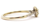 Ladies 10k White Gold Diamond Halo Est 1 4 Ct Center Engagement Size 6 5 Ring