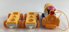 Sweet Toot Pull Along Train Set Candy Shape Sorter Cars Arco Vintage 1970 s Toy