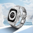 Stainless Steel Case Metal Band For Apple Watch Ultra 2 3 49mm Silicone Strap