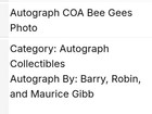 W coa  Original Bee Gees  Autographs 12x8 5  Photo          