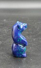 Rare Vintage Zuni Blue Azurite Hand Carved Native American Fetish Bear
