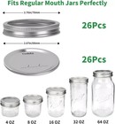 Canning Lids And Rings 52 Count Regular Mouth Mason Jar Band For Ball Kerr Jars