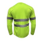 Unisex Green High-visibility Reflective Taping Safety Work Long Sleeve Shirt Lrg