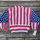 Vintage Budweiser King Of Beers All Over American Flag Print Zip-up  Jacket 2xl