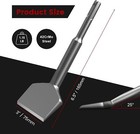 Toovem 2pc 3 Inch Sds Plus Chisel Bit Wide Cranked Angled Bent Tile Removal Tool