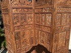 6 wooden Partition 4 Panel Room Divider Crafted Screen Privacy Design Home Decor