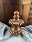 4 Large Elaborate Antique vintage Turned Wood Finials