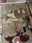 Antique Persian Rug Hand Made Pictorial Historical Scene Wi 54     Height 83   