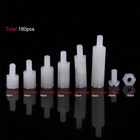 180pcs M3 Nylon Hex Screw Nut Circuit Spacer Pcb Board Pillars Standoff Assorted