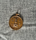 Thai Buddhist Monk   Seated Buddha Amulet Pendant Copper Medal Thailand Vintage 