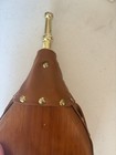 Traditional Brown Wood   Leather Fireplace Bellows W  Metal Nozzle 14 In
