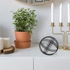 Mainstays 6 Inch Black Metal Abstract Orb Tabletop Decor