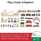 Brio World Deluxe Railway Set - 87-piece Wooden Train Set - Includes Passenge   