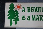 Vintage 1975 U s  Department Of Agriculture 44  X 16  Cardboard Sign Forest Fire