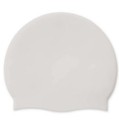 Speedo Elastomeric Solid Silicone Stretchy Durable Swim Cap White Latex