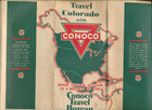 Vintage 1930 s Conoco Denver Colorado State Highway Gas Station Travel Road Map