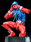 In Stock Mess Toys Spider-man Scarlet Hero Blue Cloth Battle Suit Action Figure