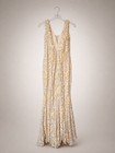 Jovani Ivory Beige Sleeveless Lace V Neck Fit And Flare Dress Size 14