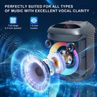 Karaoke Machine With 2 Wireless Microphones  6 5  Portable Bluetooth Pa Speak   