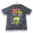 Hot Topic Invader Zim Gir T Shirt Acid Wash Graphic Tee Mens Xl