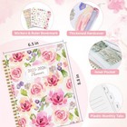 2025-2026 Planner Weekly And Monthly From Medium 6 5  X 8 8   2025-2026 Pink