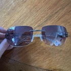 Vintage Deadstock 90s y2k Rimless Rectangular Sunglasses Y2k Gradient Lenses Usa