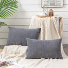 Lumbar Support Pillow Decorative Rectangle Throw Pillow Covers 12 x20  Inch Set