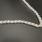 20 Inch  925 Sterling Silver Plated Bamboo Chain Necklace Lobster Clasp