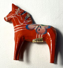Vintage Swedish Painted Dala Wooden Horse Nils Olsson Sweden 2  Miniature
