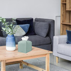 Tissue Box Cover Holder Square Tissue Cube Cover Pu Leather Tissue Organizer Wit