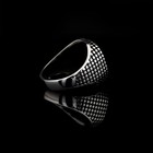 Mens Dotted Pattern 925 Sterling Silver Signet Ring Handmade