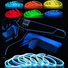 Car Party Neon Led Light Glow El Wire String Strip Rope Tube Decor   Controller