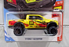 Hot Wheels Hot Trucks Yellow 2017 Ford F - 150 Raptor