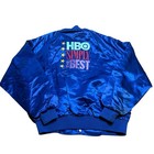 Vintage Hbo Jacket Satin Blue Promo Simply The Best Tv Employee Men   s Large
