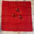 Vintage 1987 Rush Hold Your Fire Red Bandana Scarf Rock Band Memorabilia