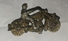 Antique Hubley Champion Cast Iron Police Motorcycle 5  Long Silver Color