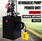 15 Quart Hydraulic Pump Single Acting Dump Trailer Pump Power Unit Dc 12v