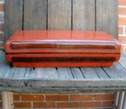 Antique Chinese Painted Red Lacquer Wooden Lidded Document Box Container