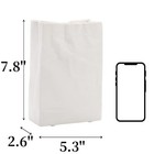 Crinkle Paper Bag Ceramic Vase  7 8 Inch Square Wide Mouth Pleated Vase  Uniq   