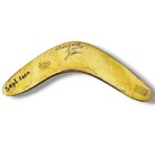 Wooden Australian Boomerang 7 5    Signed Dated 2000 Short Beaked Echidna Euc